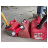 (3) Small Plastic Gas Cans
