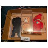 (3) Ty Beanie Babies in Acrylic Boxes