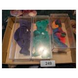 (3) Ty Beanie Babies in Acrylic Boxes