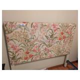 Floral Patterned Headboard & Full Size Frame +