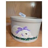 RRPC Stoneware Jar w/ Easter Bunny Painted On It