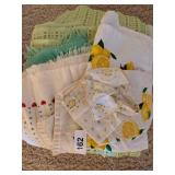 Assorted Towels & One Vintage Hankie