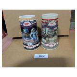 (2) Miller High Life Beer Steins