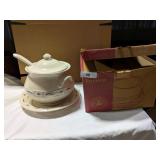 NIB Blue Longaberger Soup Tureen