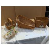 (4) Small Longaberger Baskets