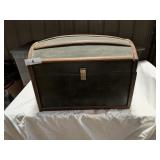 Small Leather & Wood Trunk