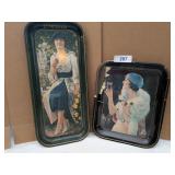 (2) Coca-Cola Trays