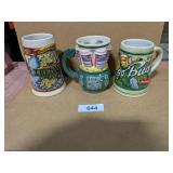 (3) Budweiser Irish Themed Beer Steins