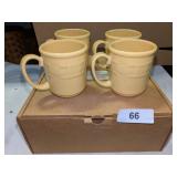 NIB Butternut Longaberger Set of (4) Mugs