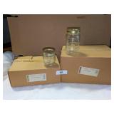 NIB Longaberger (6) Half Pint Jars & (6) Pint