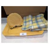 Butternut Longaberger Large Rectangular Plate, +