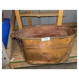 Vintage Copper Tub w/ Wood Handle