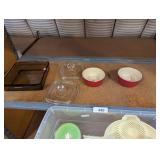 Tote, Glass Bowls, Plastic Organizers & Other
