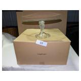 NIB Longaberger Glass Pedestal Cake Plate