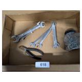 Assorted Wrenches, Forney Coarse Cup Brush, +
