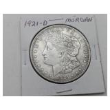 1921 D Morgan Silver Dollar