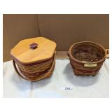 (2) Longaberger Baskets w/
