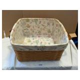 Longaberger Basket w/ Floral Liner &