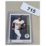 1988 AL MVP Jose Canseco Baseball Card in