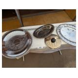 Assorted Silver Like Trays & Saladmaster Lid