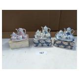 (3) Miniature Tea Sets