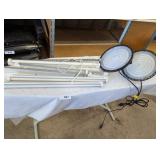 (5) LED Grow Lights, (2) Round LED Lights