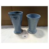 (2) Vintage Blue Vases