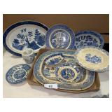 Asian Themed Blue & White Assorted Dishware