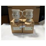 (2) NIB Blue Longaberger Latte Mugs