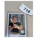 Jose Canseco Baseball Card in