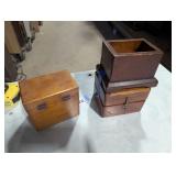 (3) Small Wood Boxes