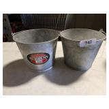 (2) 5 Qt. Galvanized Metal Pails