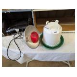 Plastic Chicken Waterer & Heat Lamp