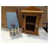 Small Oak Country Wall Cabinet &