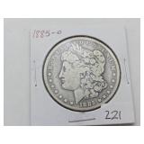 1885 O Morgan Silver Dollar
