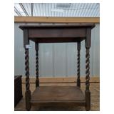 Antique Oak Barley Twist Console Table