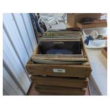 Wooden Crate w/ Assorted Records