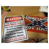 (2) Metal Signs