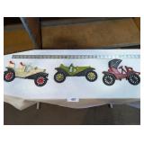 (3) Midwest Metal Vintage Car Decor