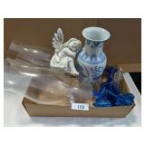 Vintage Glass Leo Ward Bluebird Figurine & More