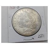 1921 D Morgan Silver Dollar
