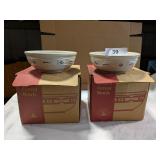 (8) NIB Blue Longaberger Cereal Bowls