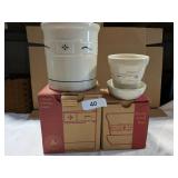 NIB Blue Longaberger Pickling Crock &