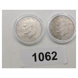 (2) Eisenhower Bicentennial Dollars - D
