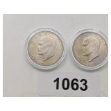 (2) Eisenhower Bicentennial Dollars - D