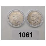 (2) Eisenhower Bicentennial Dollars - D