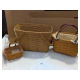 (3) Longaberger Baskets