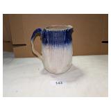 Vintage Blue & White Corn Pitcher