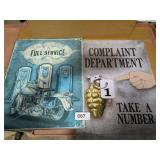 (2) Metal Signs