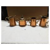 (4) Vintage Copper & Brass Serving Pieces